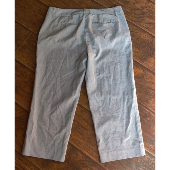 Daisy Fuentes Petites Cropped Dress Pants Capri Womens Size 6 Light Gray Heather - Picture 2 of 9